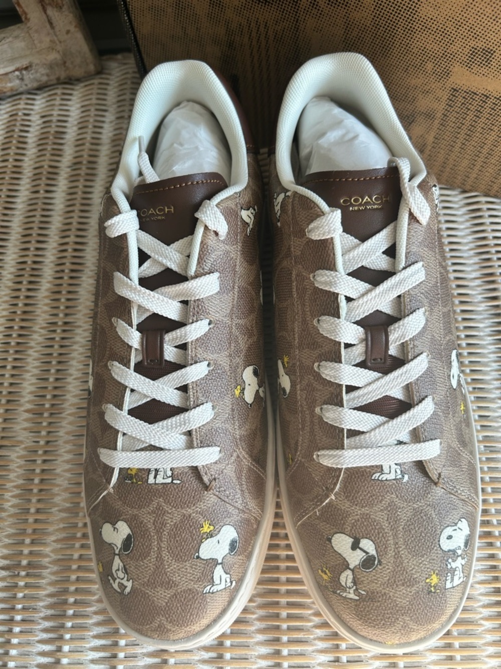 Coach x Peanuts High Line Sneaker – Signature Canvas Snoopy Print Men’s 11.5 - Picture 5 of 13